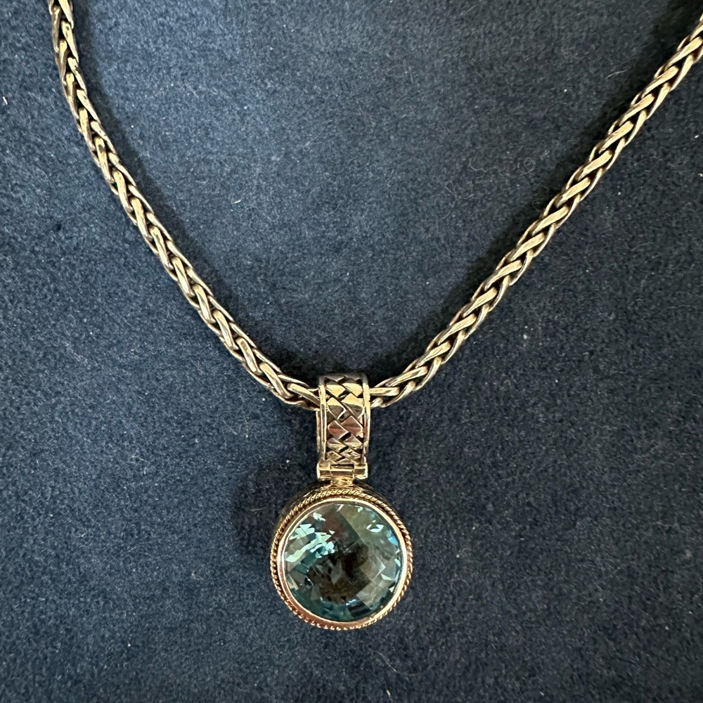 EFFY Sterling heavy braided chain necklace (NO pendant included) EUC
